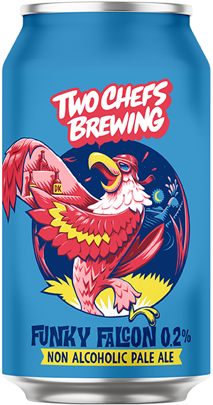 TWO CHEFS FUNKY FALCON 0,2% BLIK ( BLAUW)12X0.33L