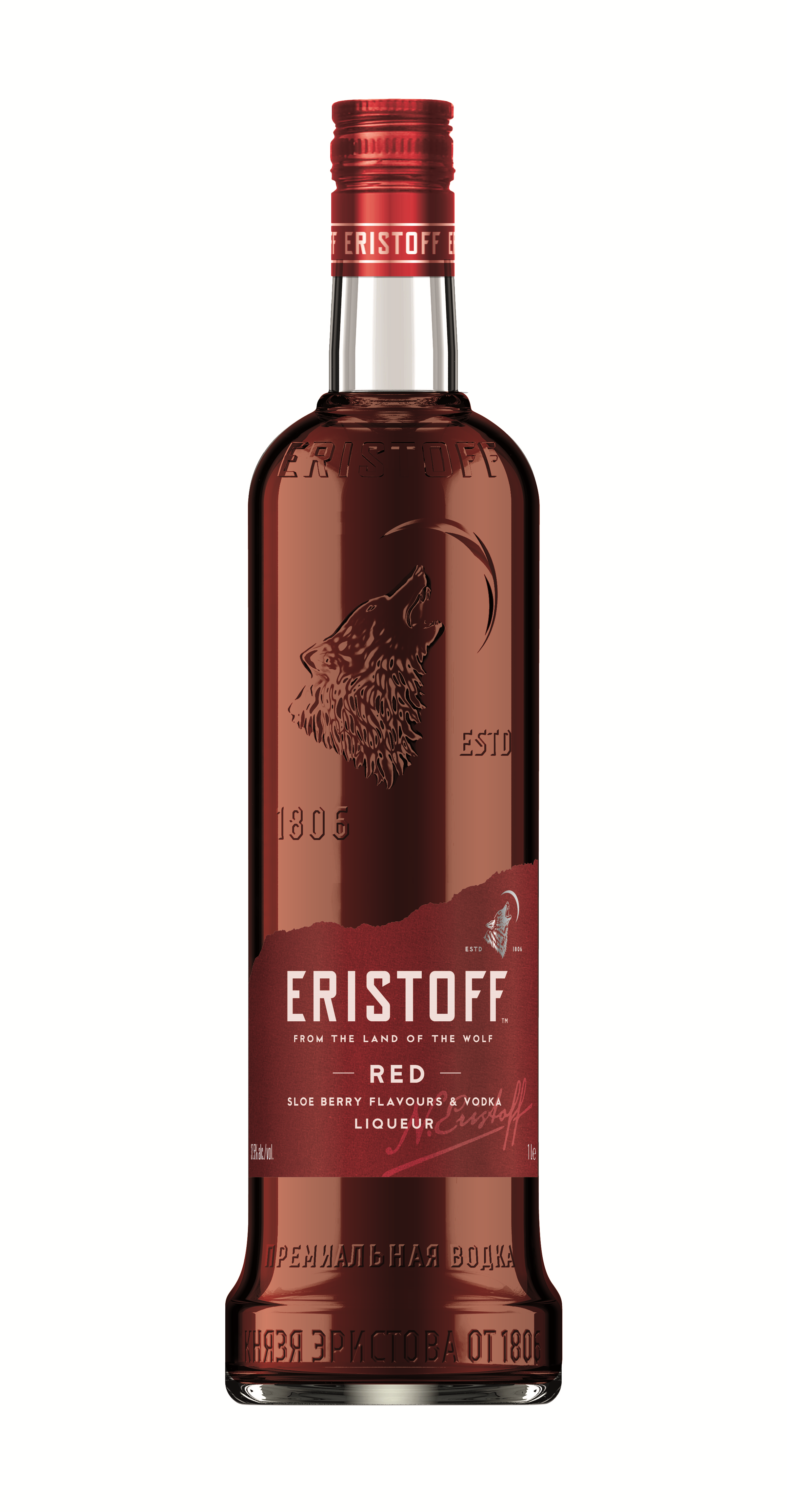 ERISTOFF VODKA ROOD 1.00L